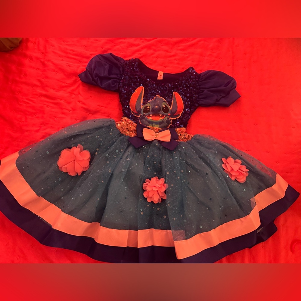 Charming Blue and Pink Kids Costume Dresso stich dress